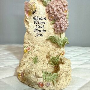 Dicksons Home Wall Hanging Decor “Bloom Where God Plants You” Flowers Butterfly